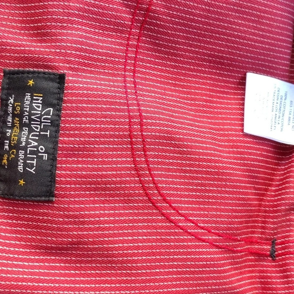 Cult of Individuality Logan Short Jean Shorts Men 38 Black Raw Hem Button Fly - Picture 9 of 11